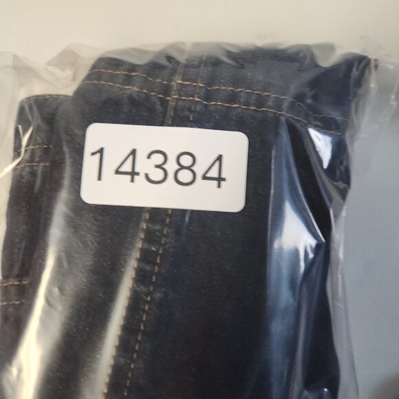 Ralph Lauren Classic Denim Mini Midi Skirt Womens 10 Black Button Front Cotton - Picture 8 of 8